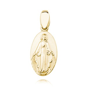 Pandantiv argint placat cu aur galben Fecioara Maria DiAmanti M0110G-DIA (Argint 925‰ 1,6 g.)